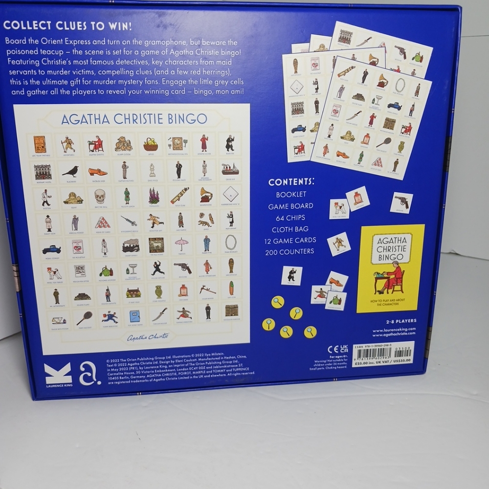 Agatha Christie Bingo 2022 Board Game Open Box New Complete - Picture 6 of 6
